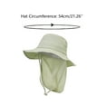 thumbnail image 3 of EnJoCho Children Sun Hats Girls Boys Spring Autumn Outdoor Shade Solid Color Sunscreen Long Fisherman Hat Adjustable Chin Baby Casual Outing Hats, 3 of 4