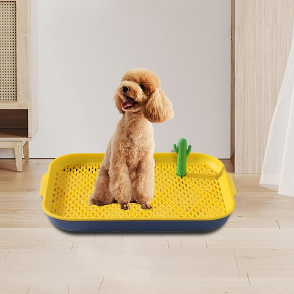 Dog Toilet Potty Mesh Training Tray Pet Toilet Puppy Pee Tray Pet Blue Yellow