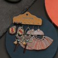 thumbnail image 3 of Juego de pendientes con borlas y conchas huecas y formas geométricas vintage para mujer - 21386-14 | Código de modelo 5328 21386-14, 3 of 3