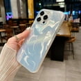 thumbnail image 3 of Laser Water Ripple Iridescent Soft  for iPhone Case (Silver,iPhone 15 Pro Max), 3 of 5