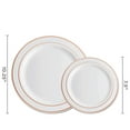 thumbnail image 3 of Munfix Premium Heavy Duty Party Plates, Plastic White, 10.25" & 7.5", 100 Count, 3 of 4