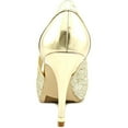 thumbnail image 5 of Marc Fisher Bross 5 Women US 7.5 Gold Peep Toe Heels, 5 of 5