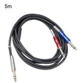 thumbnail image 2 of Audio Cable Stable Transmission Anti-interference Bidirectional 6.35mm Male to Dual Single Track Audio Wire for Speaker, 2 of 8