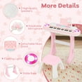 thumbnail image 5 of Costway 37-Key Kids Piano Keyboard Playset Electronic Organ Light Pink, 5 of 10