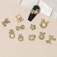 thumbnail image 3 of opvise 20Pcs Nail Ornaments Delicate Shape Rust-proof Alloy Bow-knot Wreath Nail Art Decor Manicure Designs Nail Supplies, 3 of 8