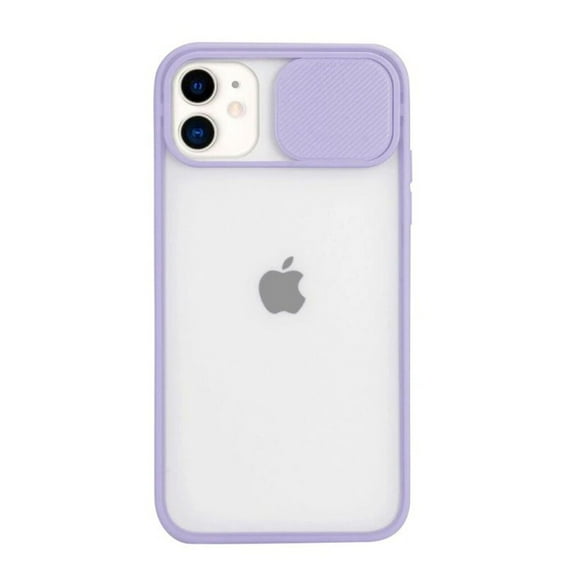 Designed for iPhone XR Case with Slide Camera Cover, Shockproof Soft Rubber Bumper & Hard Back Protective Case for iPhone XR - Purple
