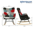 thumbnail image 7 of Fabric Upholstered Nursery Rocking Accent Chairs with High Backrest, Glider Rocker, Muliti-Color, 7 of 7