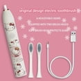 thumbnail image 3 of Sanrio-cepillo de dientes eléctrico Hello Kitty, 6 engranajes, onda de sonido ajustable, protector de goma de pelo suave, portátil, batería de larga duración, regalo de amigo, 3 of 4