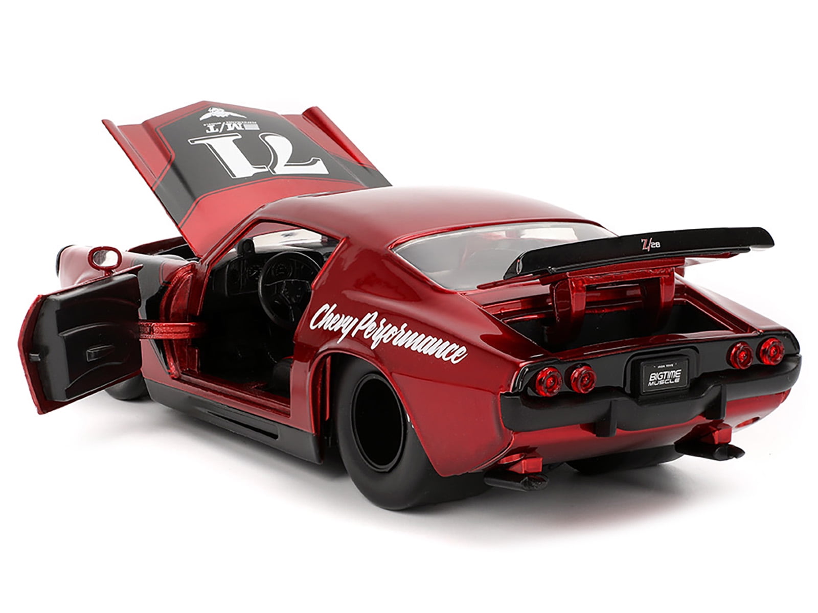 1971 Chevrolet Camaro #71 Red Metallic with Black Stripes "Bigtime Muscle" Series 1/24 Diecast Model Car by Jada(Selections May Vary)