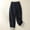 Blue, variant on BRGZLK Women Linen Pants Fashion Summer Solid Color Cotton Linen Retro Loose Lightweight Straight Beachwear Casual Nine Points Pants with Pockets Coffee L
