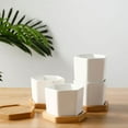 thumbnail image 6 of Groomer 2" x 2.75" x 2.75" Hexagon Modern White Plant Pot, 6 of 6