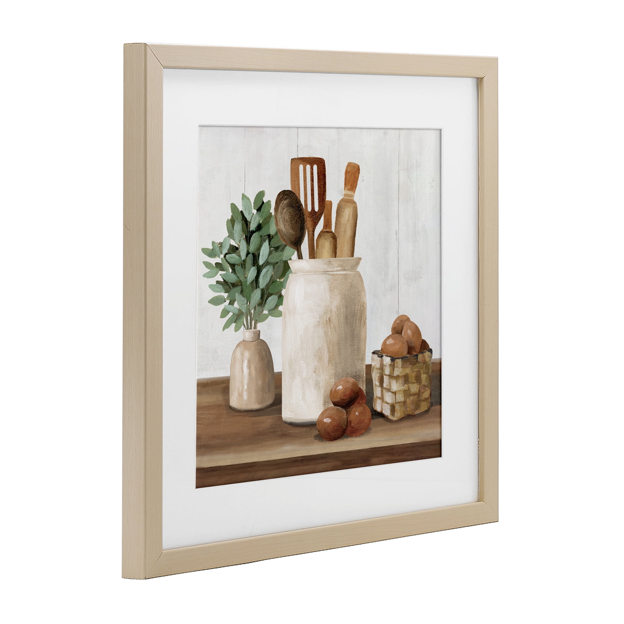 Stupell Industries Country Kitchen & Eggs Birch Framed Print Under Glass, design by White Ladder