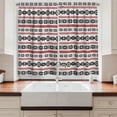 thumbnail image 2 of Ambesonne Nordic Kitchen Curtains, Ornate Seasonal Motifs Art, 55"x39", White Black Ruby, 2 of 3