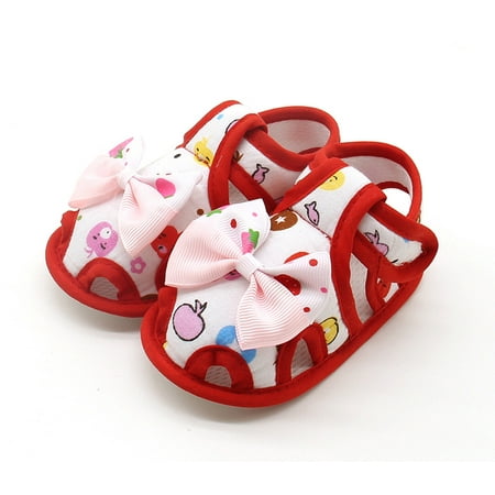 

YOHOME Newborn Infant Baby Girls Summer Bow Soft Sole Toddler Anti-slip Shoes