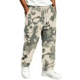 thumbnail image 3 of UDAUDU Cargo Sweatpants for Men Camo Hiking Loose Fit Stretch Drawstring Trousers Outdoor Workout Trendy Sweatpants with Pockets Army Green 2XL, 3 of 6