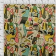 thumbnail image 4 of oneOone Silk Tabby Beige Fabric Abstract Comic Face Fabric For Sewing Printed Craft Fabric By The Yard 42 Inch Wide, 4 of 6