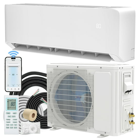 Dextrus 22 SEER2 12000 BTU (1 Ton) Mini Split Air Conditioner & Heat Pump, 115V Ductless AC, WiFi, 750 Sq. Ft.