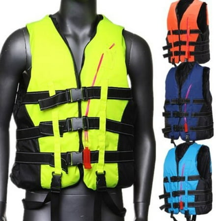 CAMTOA Traditional Life Vest Life Jacket Vest-PFD Fully Enclose Polyester Foam With Whistle For Adult Jet Skiing Boating Surfing Water Fishing Rescuing (Best Life Vest For Jet Ski)