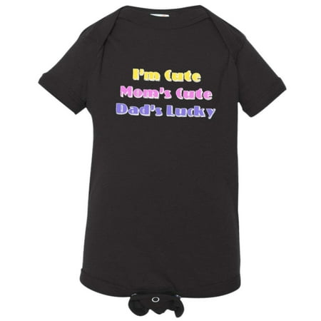 

PleaseMeTees™ Baby Im Cute Mommys Cute Daddys Lucky Funny Gift HQ Jumper