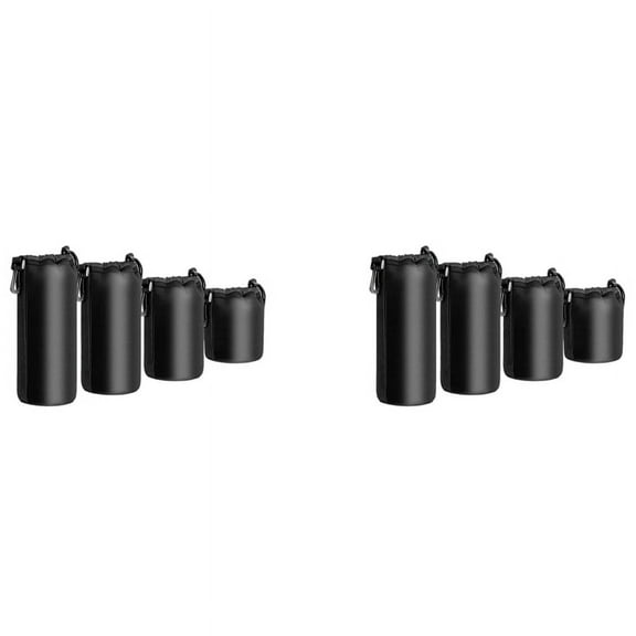 8PCS Camera Case Lens Pouch Set Small Medium Large and Extra for DSLR Bag Shockproof