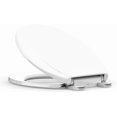 thumbnail image 1 of 17 - pulgada round toilet seat - soft, slow - close, quiet - close lid y seat, easy to install y clean, never loosen, blanca, 1 of 7