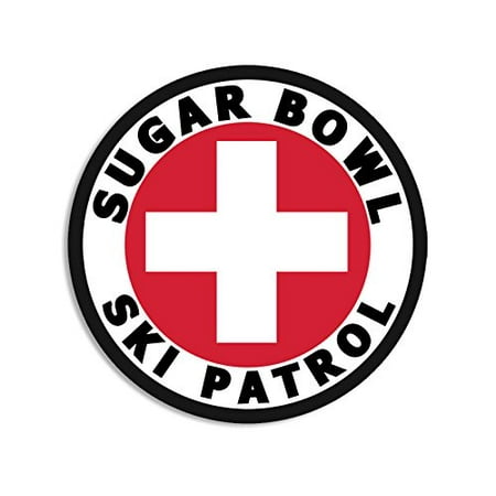 Round SUGAR BOWL SKI PATROL Sticker (california ca