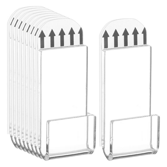 Uxcell 9 Pcs Vinyl Record Wall Mount, Acrylic Vinyl Record Holder Display Shelf No Drill Self Adhesive Vinyl Record Album Wall Storage Hangers Holder for Home Office Decoration, Clear