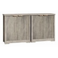 thumbnail image 1 of Modern Fluted Sideboard Buffet Cabinet – Adjustable Shelves, Metal Handles, Spacious Storage – Dining, Kitchen, Living Room, Entryway – Antique Light Color, 1 of 8