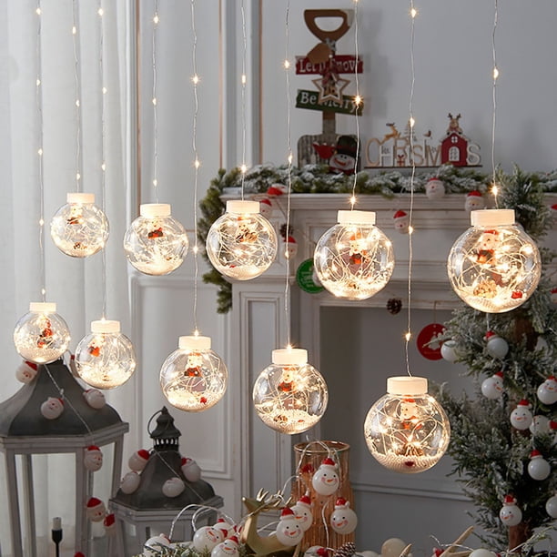 Amzcrzy Electrónica para hombres Organizador de electrónica Cámara digital Luces LED de estrellas navideñas, decoraciones navideñas, guirnaldas de luces LED para cortinas, decoración navideña para el