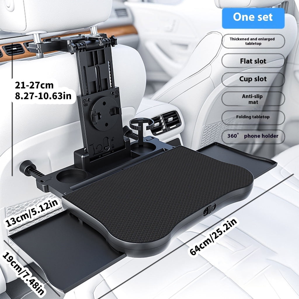 Zeiwohndc Car Seat Organizers Tray Table Not Slip Mat Cup Holders Phone Stand For Kids