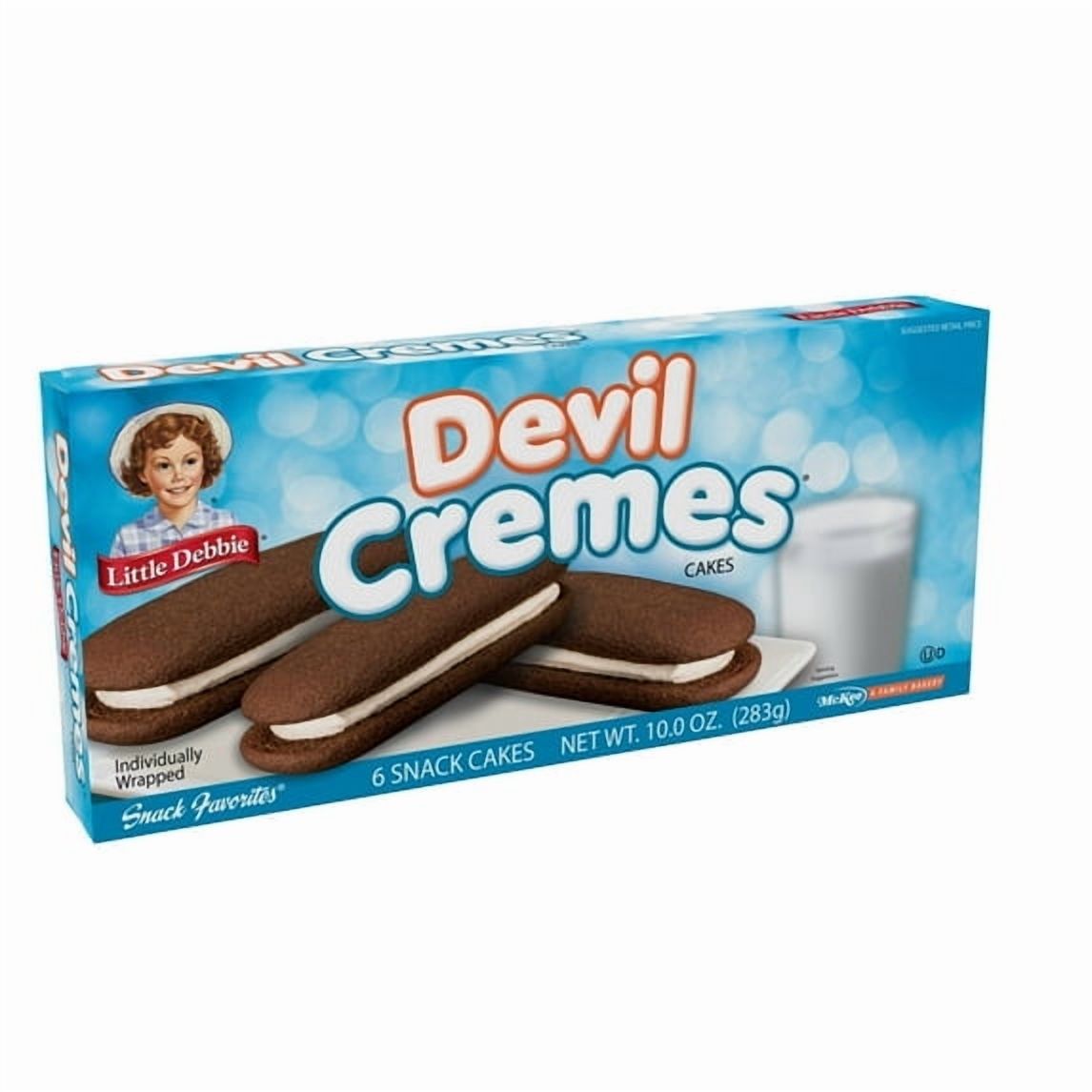 Little Debbie Devil Cremes Cakes – 10 oz Box (6 Count)-3pk, With Olive Green Bowl By ValueNest