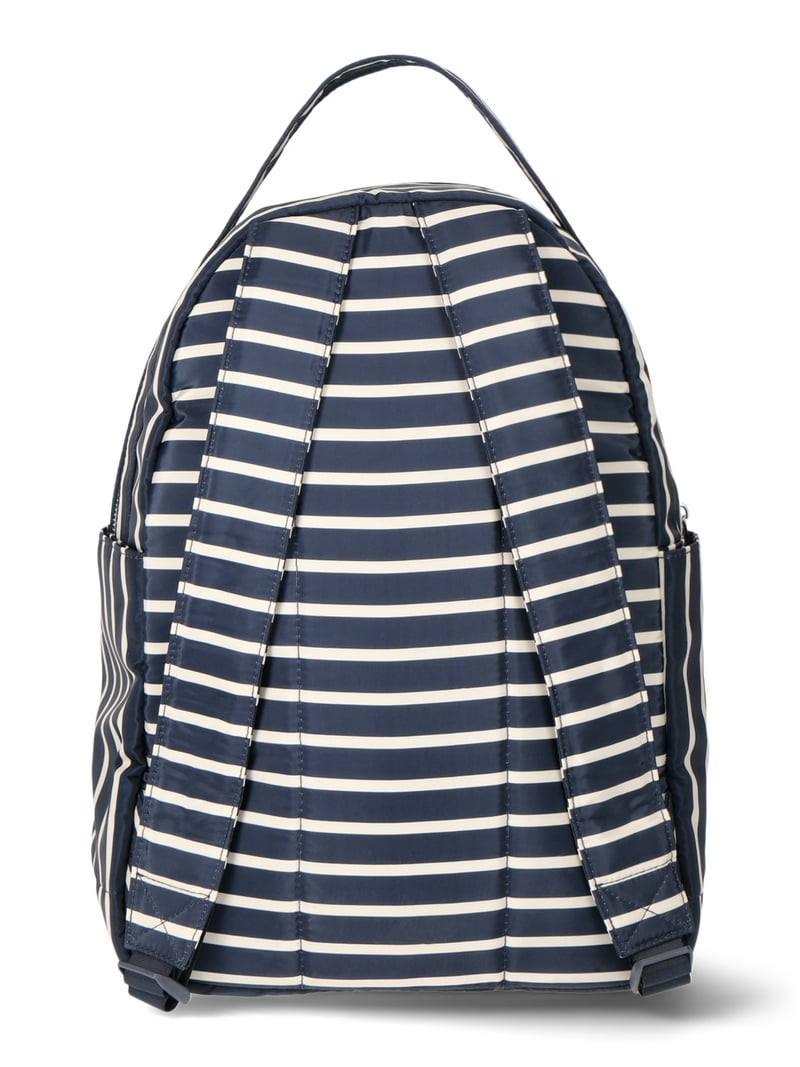 No Boundaries Women's Dome Backpack Navy Stripe, 12x16x5.75-inch No Boundaries Women's Dome Backpack Navy Stripe, 12x16x5.75-inch