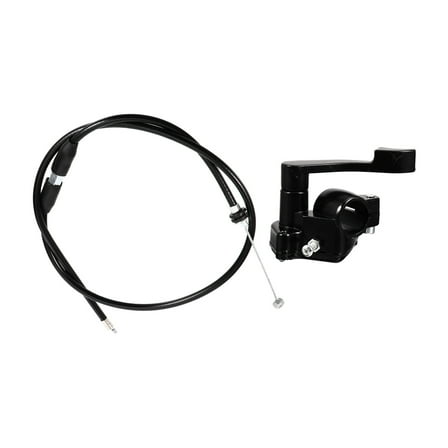 HEATSHAKING Thumb Throttle Cable 1 Set Black Aluminum Motorcycle Throttle Lever For Dirt Bike