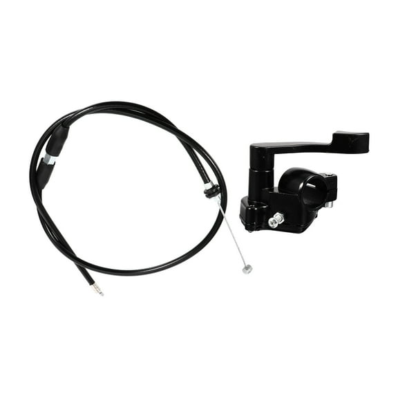 HEATSHAKING Thumb Throttle Cable 1 Set Black Aluminum Motorcycle Throttle Lever For Dirt Bike