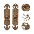 thumbnail image 3 of 2 Pcs Poignées de Tiroir Vintage Style Chinois avec Vis, 3 of 5