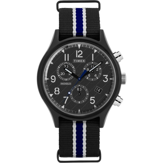 Timex TW2T29700 Montre Homme MK1 Supernova Chrono Cadran Noir
