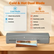 Crenova 9 Laminator Machine with 10 Laminating Pouces, Thermal Laminator for Home, School, Photos, Documents, Gray