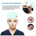 thumbnail image 3 of Pavied Scrub Cap Surgical Caps Scrub Cap With Buttons Bouffant print Hat With Sweatband for Womens and Mens Nurse Cap Hats for Women Light Green One Size, 3 of 4