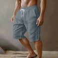 thumbnail image 3 of Havenre Mens Workout Sweat Shorts Lightweight Cotton Casual Drawstring Elastic Waist Fitness Mens Athletic Gym Shorts with Pockets Gray L, 3 of 9
