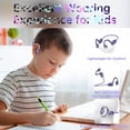 thumbnail image 3 of Mehomeli Auriculares para niños, Bluetooth 5.2, conducción de aire, auriculares abiertos, limitación de volumen de 85 dB, sonido estéreo con micrófono, IPX5 resistente al agua, tiempo de reproducción, 3 of 5