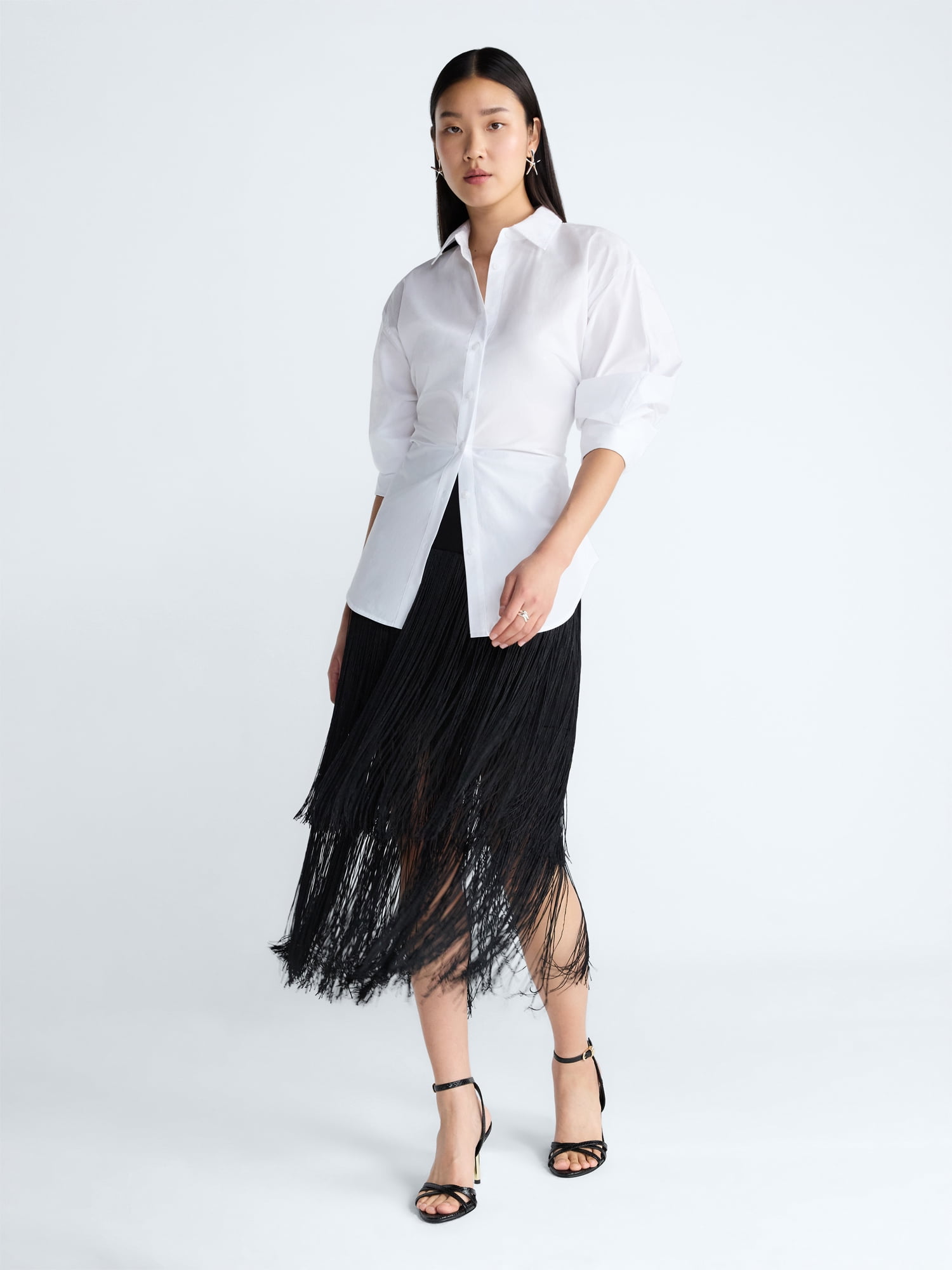 Devil Wears Prada Scoop Collection Women's and Women's Plus Fringe Skirt, Sizes 0-26W