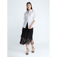 thumbnail image 2 of Devil Wears Prada Scoop Collection Women's and Women's Plus Fringe Skirt, Sizes 0-26W, 2 of 5