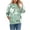 Green 1, variant on Vynhevius Women's Crew Neck Sweatshirt Floral Loose Fit Casual Long Sleeve Pullover Tops