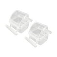 thumbnail image 5 of Serenable 2 Pieces No Mess Bird Feeder for Cage Cage Accessories Transparent Removable Budgies Cockatiel Macaw Anti Slip Food Container, 5 of 9