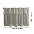 thumbnail image 3 of HCBY Blackout Valances for Windows,Living Room Bedroom Bathroom Farmhouse Style Rustic Dinning Room Thermal Insulated Rod Pocket (Gray,39"x17"), 3 of 9