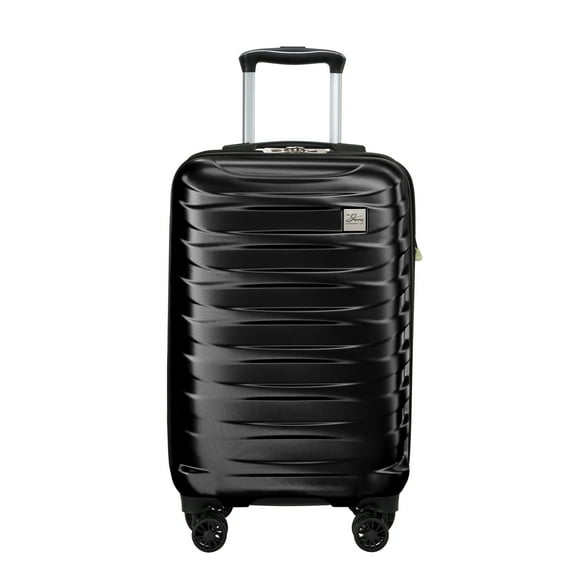 Skyway Luggage Camano Hardshell 20" Expandable Carry on Hardside Luggage with Spinner Wheels, Black