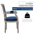 thumbnail image 6 of HOMCOM Vintage Dining Chair with High Back, Thick Sponge Padded Seat and Section Armrest with Wood Frame, Blue, 6 of 9