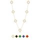 thumbnail image 1 of Collar JeenMata con Estación de Flores Blancas Baño en Oro Amarillo, 1 of 6