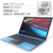 Gateway Notebook Ultra Slim Laptop 14.1" IPS FHD Intel Core i3-1005G1 Up to 3.4GHz 8GB RAM 256GB SSD USB-C FP Reader Webcam HDMI Wi-Fi THX Audio Win 10 S Blue