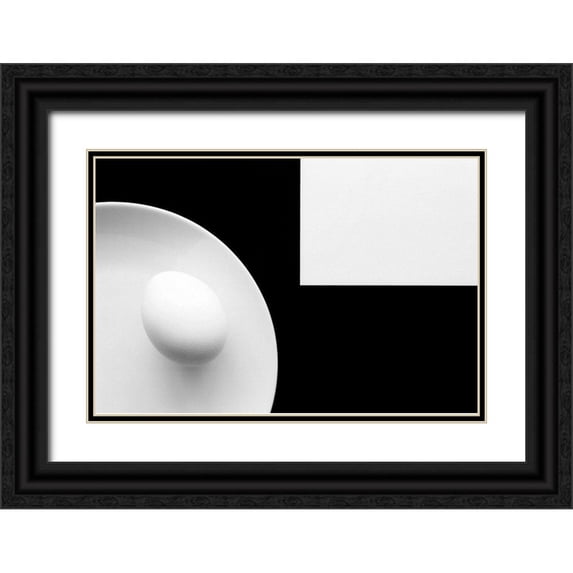 Hrabinsky, Peter 24x17 Black Ornate Wood Framed with Double Matting Museum Art Print Titled - Still life with egg 4